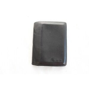 Tumi Black Leather Bifold Wallet For Men  4" X 3"